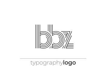 BBZ modern geometric typography logo