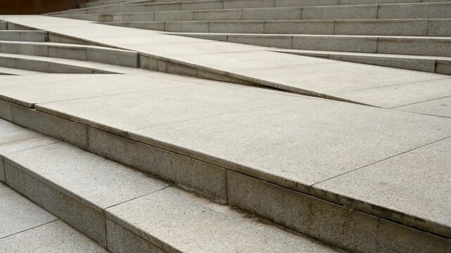 Inclusive stairs are designed to enable smooth movement for both wheelchair users and pedestrians thanks to the integrated ramp and wide passageway.
