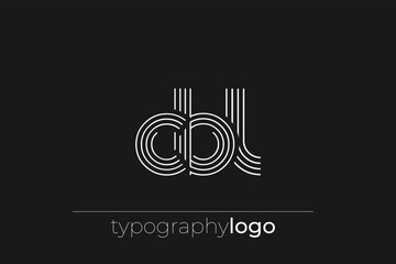 Obraz premium CBL modern geometric typography logo