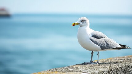 White sanderling birds on the beach generative ai
