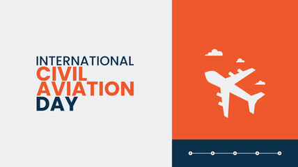 International Civil Aviation Day Celebration design templet for poster bannner 
