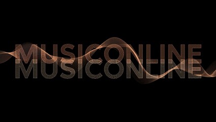 Music Online Text with Abstract Wave