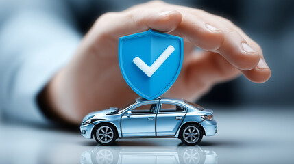 Car Insurance and Vehicle Protection Concept