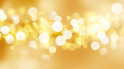 Fototapeta premium ゴールドの玉ボケが広がる抽象背景 