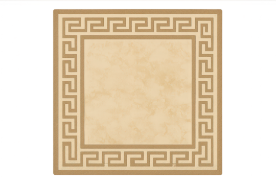 Elegant Greek key frame design with textured copy space, isolated on transparent background