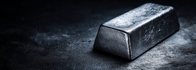a plain silver ingot on Velvet, black theme
