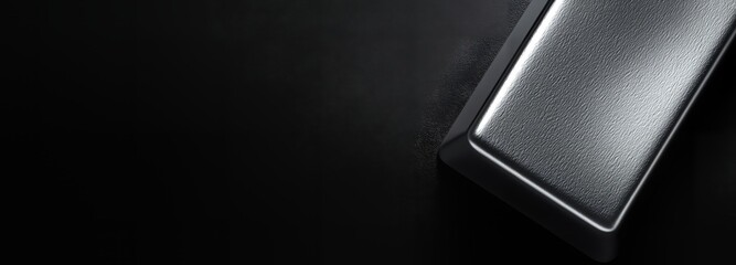 a plain silver ingot on Velvet, black theme