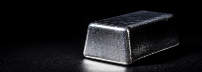 a plain silver ingot on Velvet, black theme