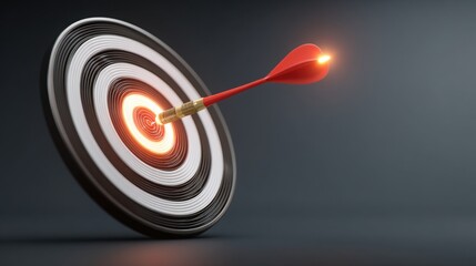 integration goal 2026 A dart hitting the center of a target, symbolizing precision and achievement.