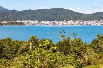 Forest and Buildings at Bombinhas beach