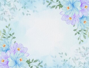 Watercolor Painting of Wedding  Floral Decoration 