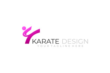 Fototapeta premium Karate logo, logo of a martial art karate, simple logos