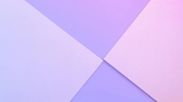 A simple abstract design with overlapping pastel triangles in shades of purple and pink.