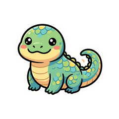 Cute Kawaii Safari Animal Vector Illustration Sticker