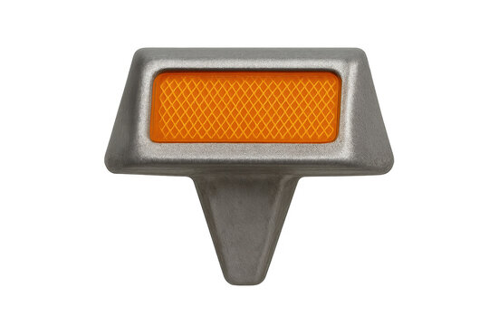 Road stud with orange reflector for traffic safety