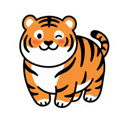 Cute Kawaii Safari Animal Vector Illustration Sticker