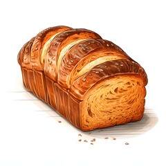 Delicious loaf of challah bread on a white surface, ready to be served