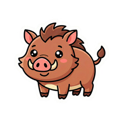 Cute Kawaii Safari Animal Vector Illustration Sticker