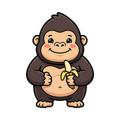 Cute Kawaii Safari Animal Vector Illustration Sticker