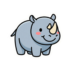 Cute Kawaii Safari Animal Vector Illustration Sticker