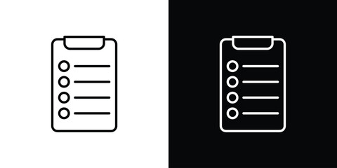 List icon. Editable Vector symbols. Set of line icons on white background.