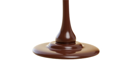Dripping Melted Chocolate Splash on Transparent Background &ndash; Rich Liquid Cocoa Texture