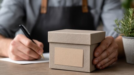 Professional Designer Sketching Ideas for a Clean and Modern Corporate Package Concept