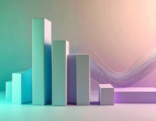 Abstract Digital Flow Lines Background