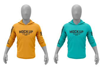 Long Sleeve Hoodie Mockup