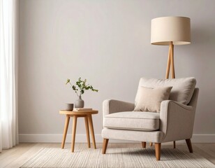 Cozy Modern Living Room Corner with Soft Light