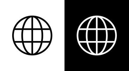 Globe With Icon Set Design