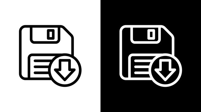 Save With Icon Set Design