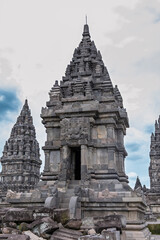 Fototapeta premium Yogyakarta Indonesia 12 11 2025 – the Prambanan Temple complex, a majestic Hindu heritage site with towering stone structures.