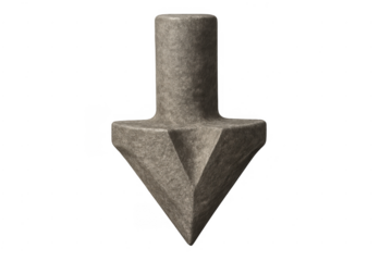 Stone arrow pointer showing down direction