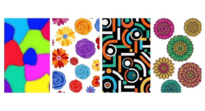 Vibrant abstract backgrounds showcasing diverse patterns and colorful artistic designs