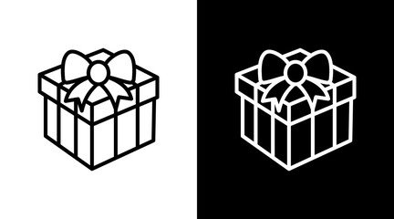 Gift Box With Icon Set Design