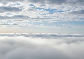 Dramatic cloudscape with layered formations and open sky background