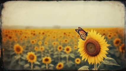  Monarch Butterfly Rests Sunflower