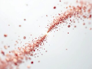 A cluster of floating particles drifts gently toward a central point, representing love as an invisible gravitational force uniting them.