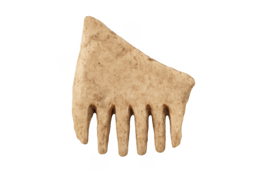 Ancient bone comb fragment archaeological artifact