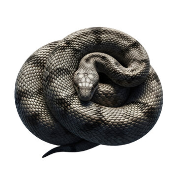 Coiled Diamond Python A Captivating CloseUp of a Scaled Reptile.