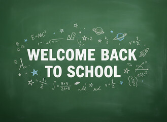 Welcome Back To School Chalkboard Message.