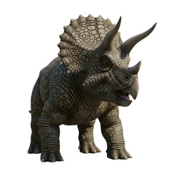 Fototapeta premium Detailed Triceratops Sculpture with Prominent Horns and Frill.