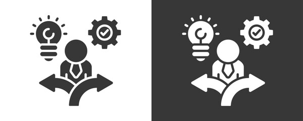 Competence Icon Set Vector Collection Isolated In Black And White