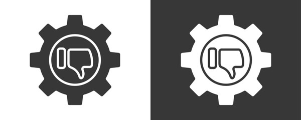 Dislike Icon Set Vector Collection Isolated In Black And White