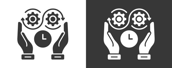 Consistent Icon Set Vector Collection Isolated In Black And White