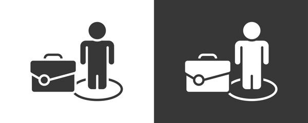 Job Position Icon Set Vector Collection Isolated In Black And White