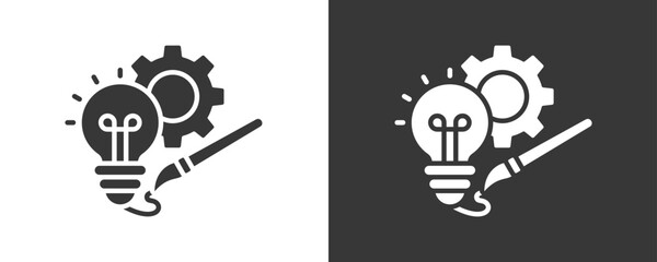 Creativity Icon Set Vector Collection Isolated In Black And White