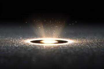 Circular Light Emanating from Dark Surface with Dust Particles