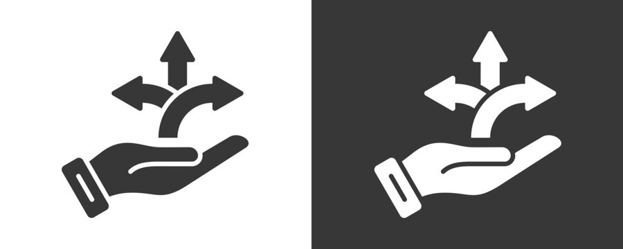 Decision Making Icon Set Vector Collection Isolated In Black And White